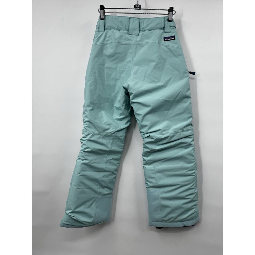 Patagonia Youth Powder Town Pants Skiff Blue Size Medium 10 Light Blue Snow Ski - Picture 12 of 16
